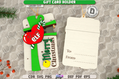 Christmas Gift Card Holder Laser Cut Bundle, Xmas Money Card Product Image 4