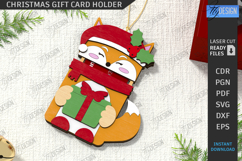 Christmas Gift Card Holder Laser Cut|Xmas Gift Idea| Fox SVG Product Image 1