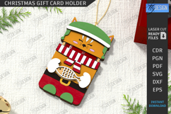 Christmas Gift Card Holder Laser Cut|Xmas Gift Idea| Cat SVG Product Image 1