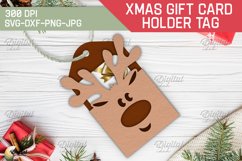 Deer SVG. Christmas Gift Card Holder Tags. 3D PaperCut Product Image 1