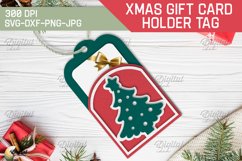 Christmas Gift Card Holder Tags. 3D PaperCut. Tree SVG Product Image 1