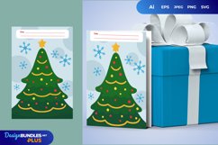 Christmas Gift Card with Gift Tree and Stars Product Image 1