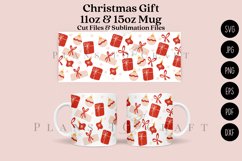 christmas gift coffee mug glass wrap svg 11oz 15oz mug svg presized for 11oz 15oz glass ready to cut and sublimation files
