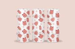 christmas gift pinkmas skinny tumbler sublimation wrap with high resolution and transparant background are for 20oz and 30oz skinny tumbler