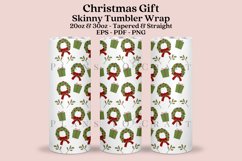christmas gift skinny tumbler sublimation wrap with high resolution 300 DPI and transparant background perfect for 20oz and 30oz skinny tumbler