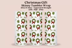christmas gift skinny tumbler sublimation wrap with high resolution 300 DPI and transparant background perfect for 20oz and 30oz skinny tumbler