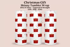 christmas gift skinny tumbler sublimation wrap with high resolution 300 DPI and transparant background perfect for 20oz and 30oz skinny tumbler