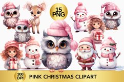 15 png pink christmas clipart Sublimation Bundle Product Image 1