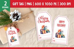 Merry Christmas Gift Tags Printable Templates PNG Presents Product Image 1