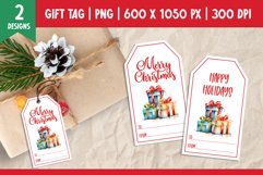 Merry Christmas Gift Tags Printable Templates PNG Presents Product Image 1