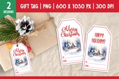 Merry Christmas Gift Tags Printable Templates Winter House Product Image 1