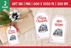 Merry Christmas Gift Tags Printable Templates Winter House Product Image 1