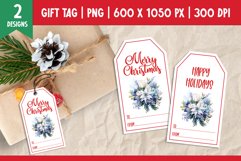 Merry Christmas Gift Tags Printable Templates PNG Bundle Product Image 9