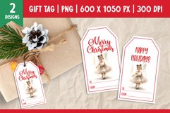 Merry Christmas Gift Tags Printable Templates Ballerina Product Image 1