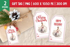 Merry Christmas Gift Tags Printable Templates Ballerina Product Image 1