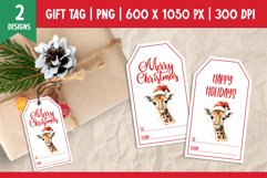 Merry Christmas Gift Tags Printable Templates giraffe Product Image 1