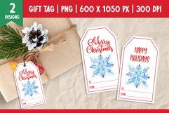 Merry Christmas Gift Tags Printable Templates snowflake Product Image 1