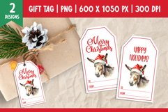Merry Christmas Gift Tags Printable Template Donkey Product Image 1