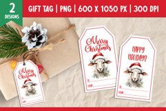 Merry Christmas Gift Tags Printable Template Sheep Product Image 1