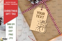 Christmas Gift Tag Laser Cut. Merry Christmas SVG Design Product Image 1
