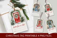 Christmas gift tag, xmas gift tag printable, christmas label Product Image 1