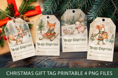 Christmas Gift Tags, Christmas labels, vintage gift tag Product Image 1