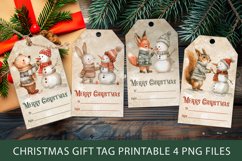 Christmas Gift Tags, Christmas labels, snowman gift tag Product Image 1