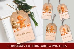 Christmas gift tag, gingerbread man gift tag Product Image 1