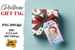 Christmas Gift Tags. Christmas labels retro mascot design Product Image 1