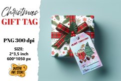 Christmas Gift Tags. Christmas labels retro mascot design Product Image 1