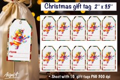Christmas gift tag, funny duck PNG Funny farm animals Product Image 1