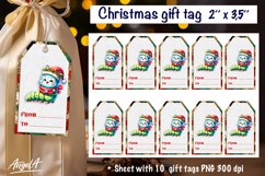 Christmas gift tag, Christmas animal images, caterpillar PNG Product Image 1