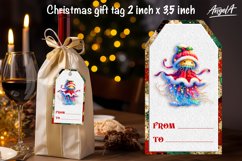 Christmas gift tags, funny Christmas jellyfish sea animal Product Image 2