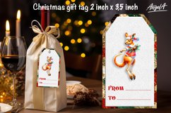 Christmas gift tags, funny Christmas animal kangaroo PNG Product Image 2