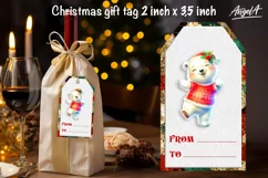 Christmas gift tags, funny animal Christmas baby polar bear Product Image 2