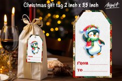Christmas gift tags, dancing funny animal Christmas penguin Product Image 2