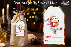 Christmas gift tags, dancing Christmas cute sheep cartoon Product Image 2
