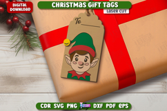 Christmas Gift Tags Laser Cut Bundle, Wooden Ornament Tags Product Image 3