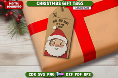 Christmas Gift Tags Laser Cut Bundle, Wooden Ornament Tags Product Image 8