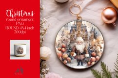 Christmas Round Ornament Sublimation PNG Product Image 1