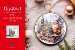 Christmas Round Ornament Sublimation PNG Product Image 1
