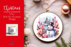 Christmas Round Ornament Sublimation PNG Product Image 1