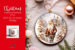 Christmas Round Ornament Sublimation PNG Product Image 1