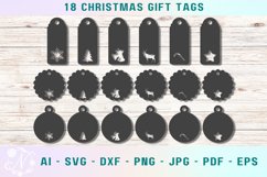 18 Christmas gift tags SVG pack, Christmas gift labels Product Image 1