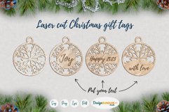 Snowflake ornaments SVG template | Christmas Laser cut tags Product Image 1