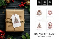 Christmas Gift Tags Printables - 4 Designs Vintage Tags Product Image 1
