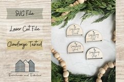 Christmas Gift Tags SVG | Macrame Gift Tag Laser Cut File Product Image 3