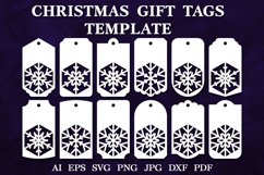 Christmas Gift Tags Template. Hang Tags SVG. Sale Tags SVG Product Image 1