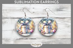 Christmas Gift v1 Round Earrings Sublimation Product Image 1