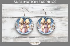 Christmas Gift v2 Round Earrings Sublimation Product Image 1